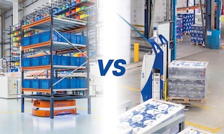 Both AMRs and AVGs are efficient automated goods transportation systems