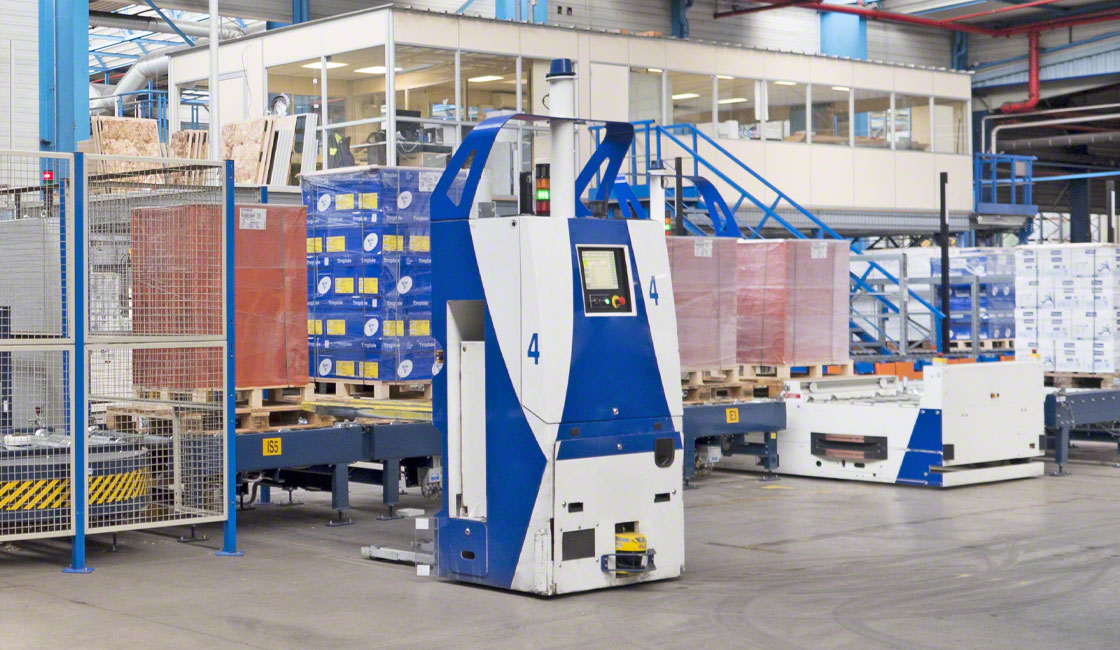 Automated guided vehicles replace manual handling equipment along continuous paths