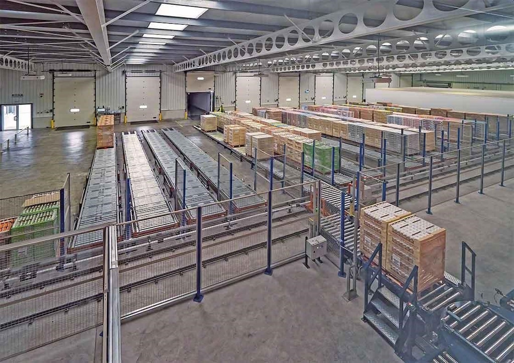 The Dafsa warehouse in Spain has installed a conveyor circuit that aids in the reception of goods. The Dafsa warehouse in Spain has installed a conveyor circuit that aids in the reception of goods.