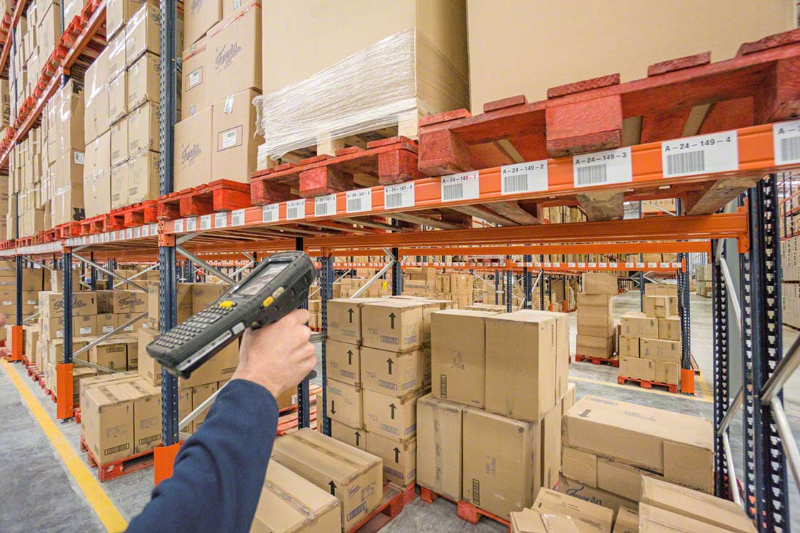 Coding enables the warehouse management system to control the stock