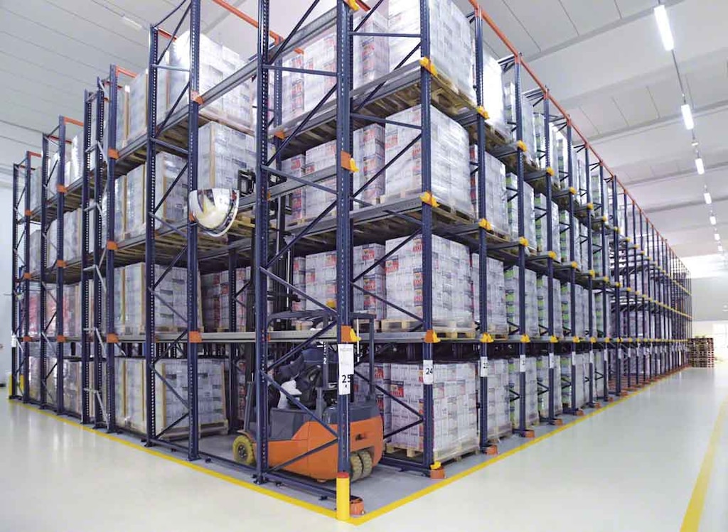 Drive-in/drive-thru pallet racks are the simplest high-density storage solution