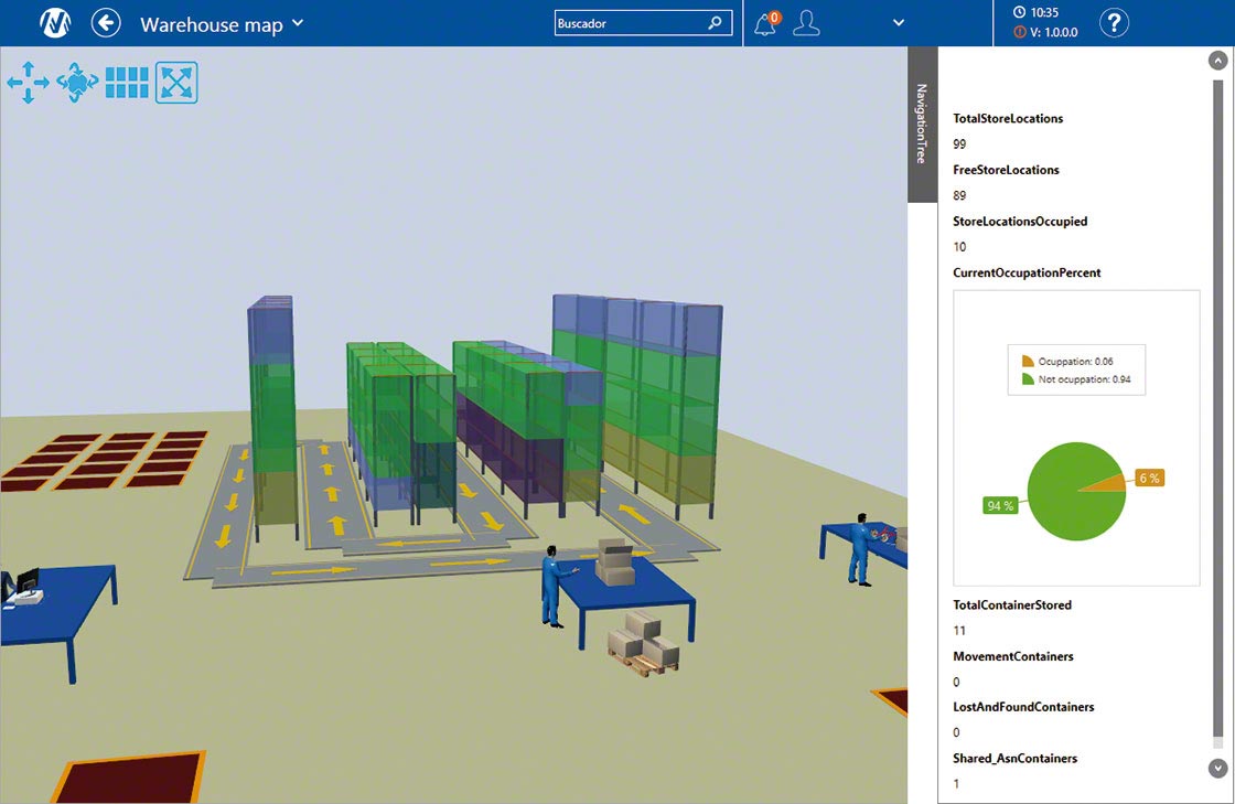 Example of a WMS with the functionality to optimize the warehouse slotting Example of a WMS with the functionality to optimize the warehouse slotting