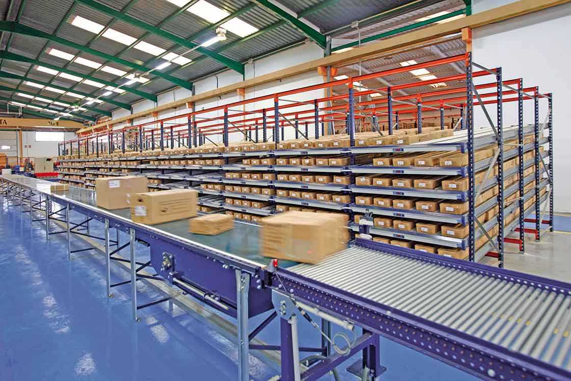 Conveyor belt used in order picking Conveyor belt used in order picking