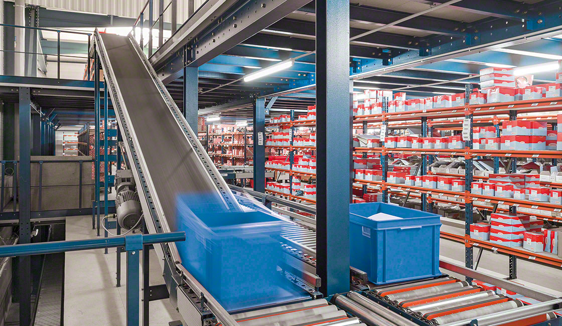 Incline conveyor a line for every customer Interlake Mecalux