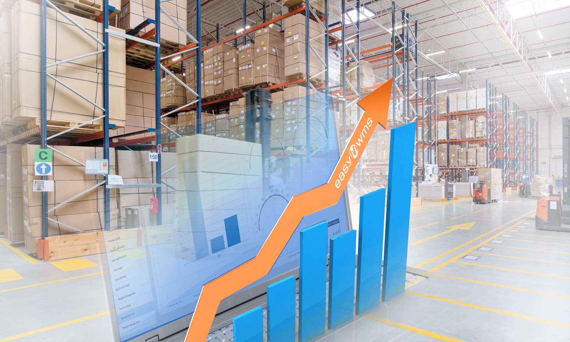 物流管理包括在倉庫中組織流程和產品