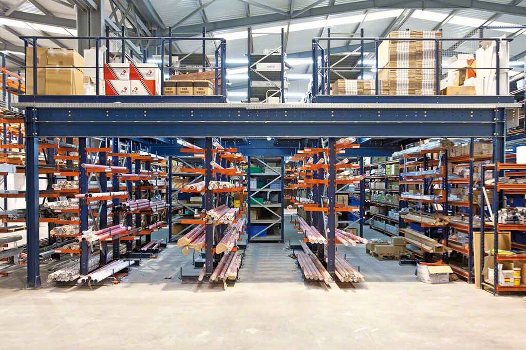 Mezzanines are a type of storage system that optimizes warehouse space