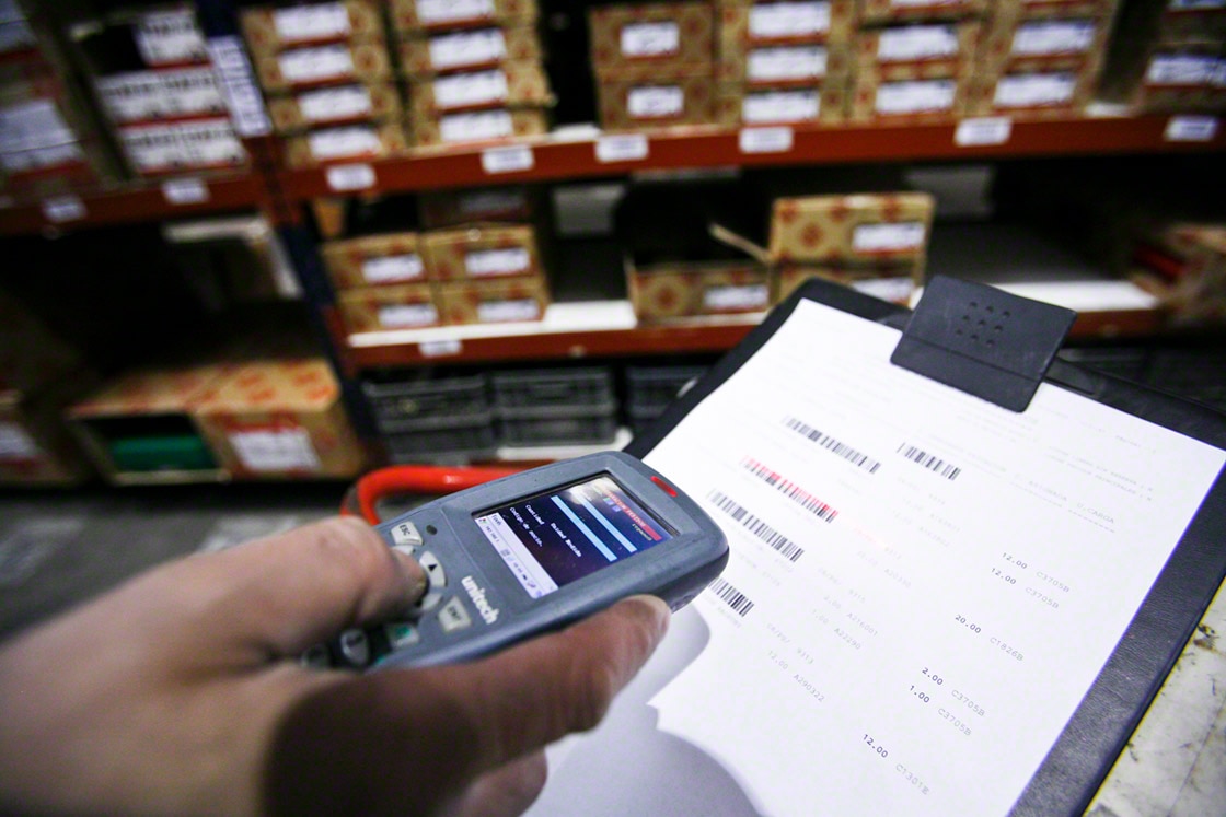 Product labeling and RF scanners make perpetual inventory possible