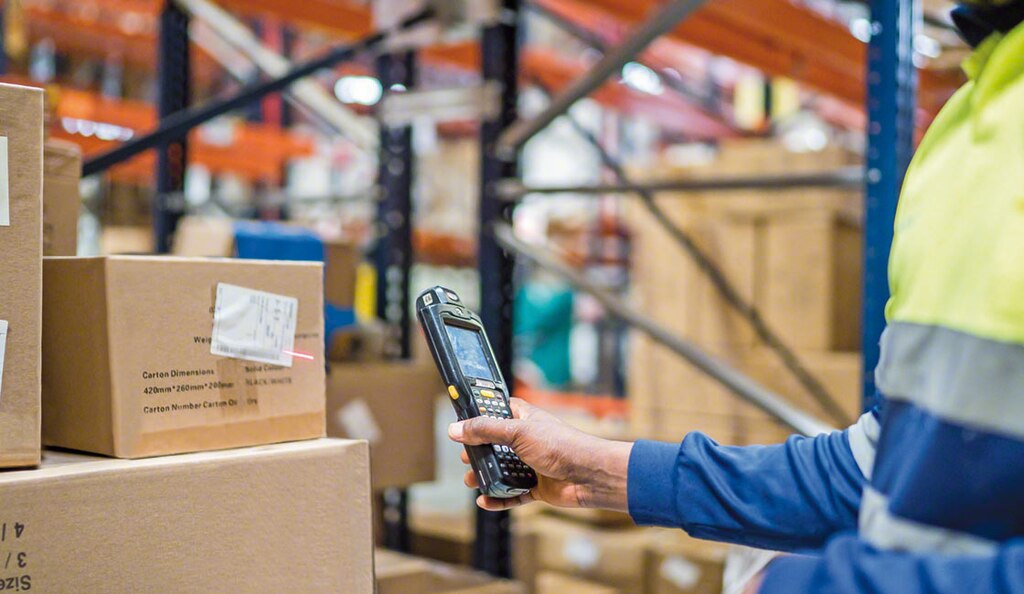 RF scanners and barcode readers automate data entry into the WMS