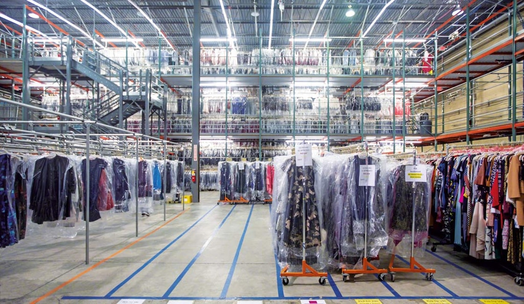 Rent the Runway’s storage systems provide maximum capacity and allow for other processes to be carried out