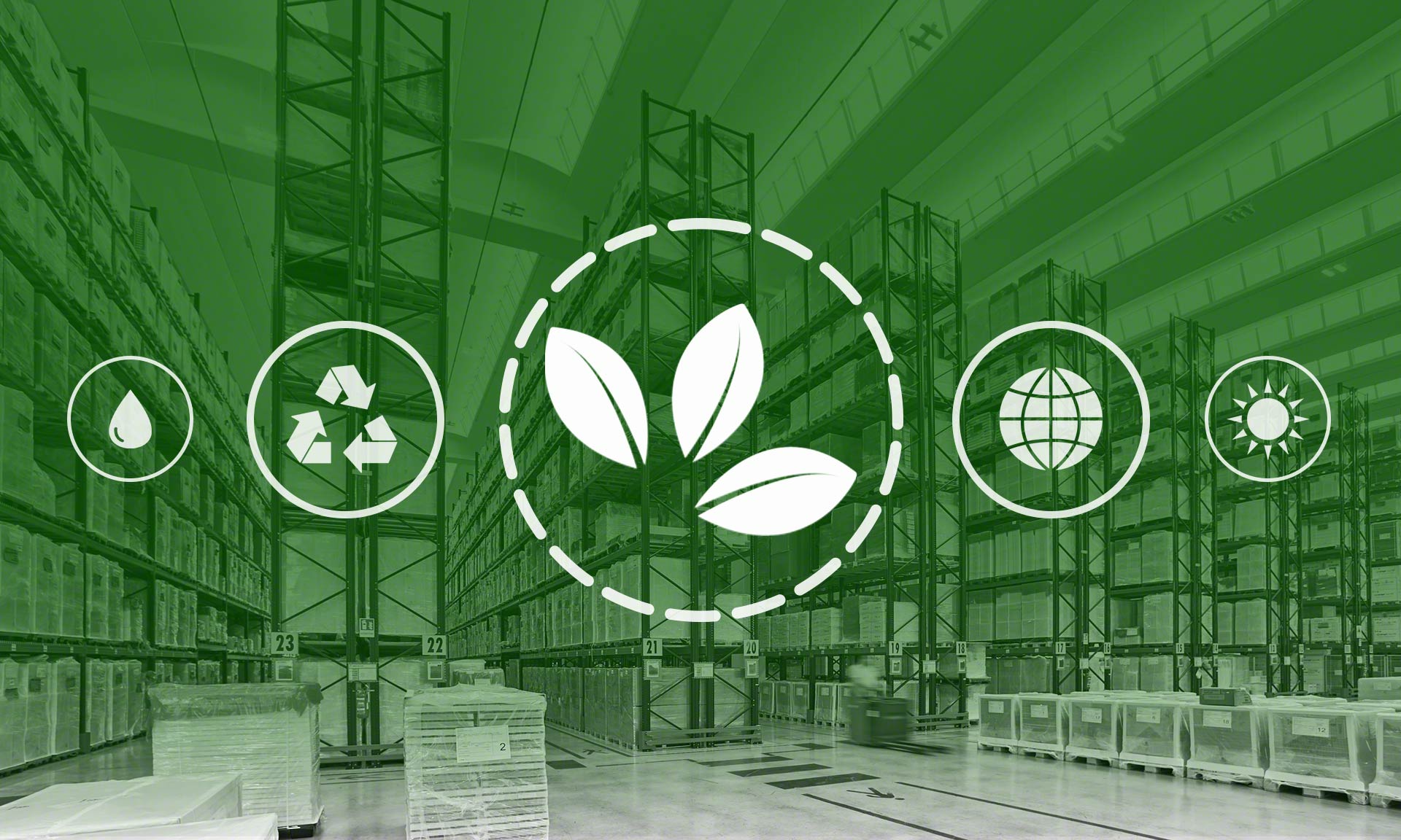 A sustainable warehouse is a facility that aims to minimize its environmental impact