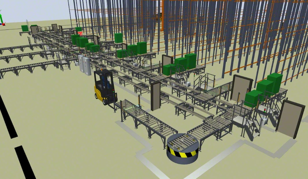 AWS technology from Interlake Mecalux tests the correct operation of the automatic handling equipment