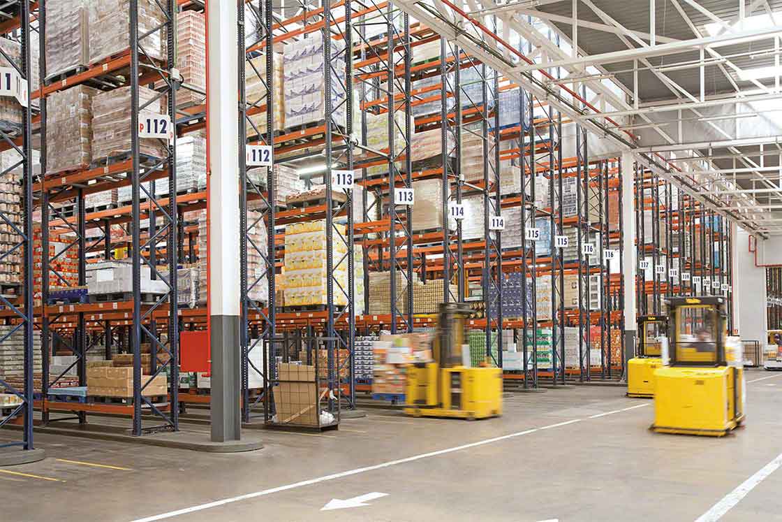 Storage area of a warehouse Storage area of a warehouse