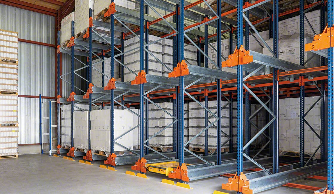 The Pallet Shuttle system streamlines incoming and outgoing goods while ensuring wine safety