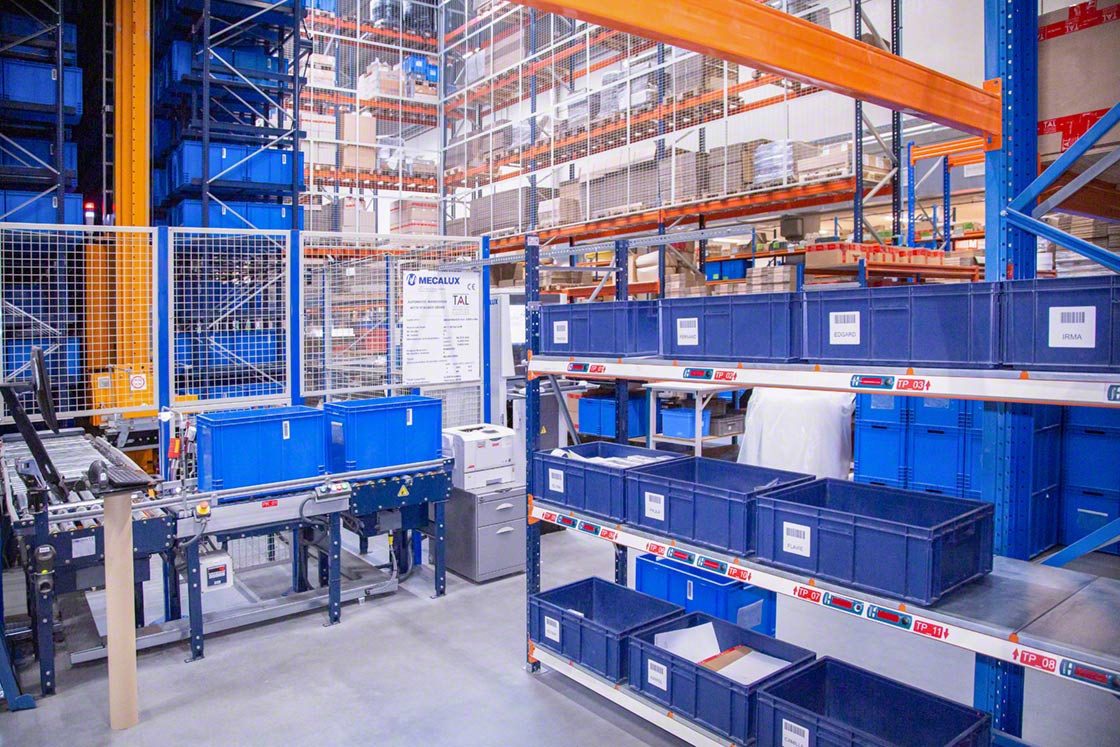 WMS與倉庫中的存儲係統和其他技術解決方案集成，如挑光設備