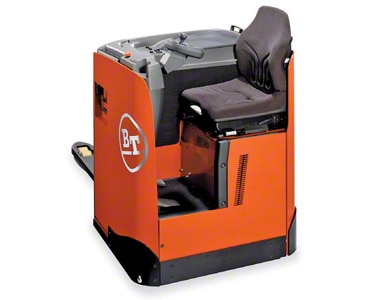 Electric rider pallet jack with seat