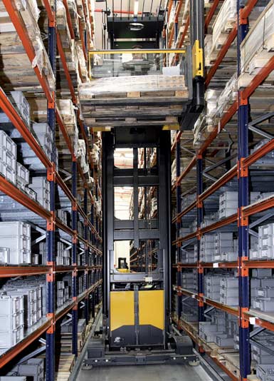 Warehouse for an electronic components manufacturer.