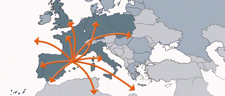 A single central warehouse located in Barcelona can supply a various distribution centers in Spain and internationally.