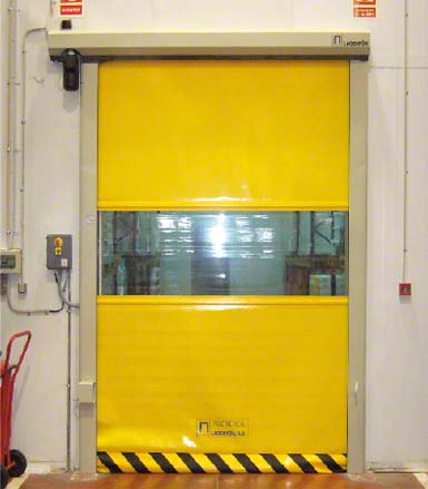 Roll-up door.