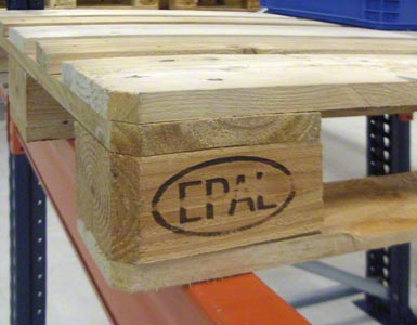 The Europallet is labelled with the letters EPAL