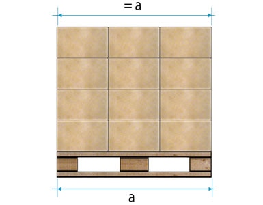 A correctly stacked pallet