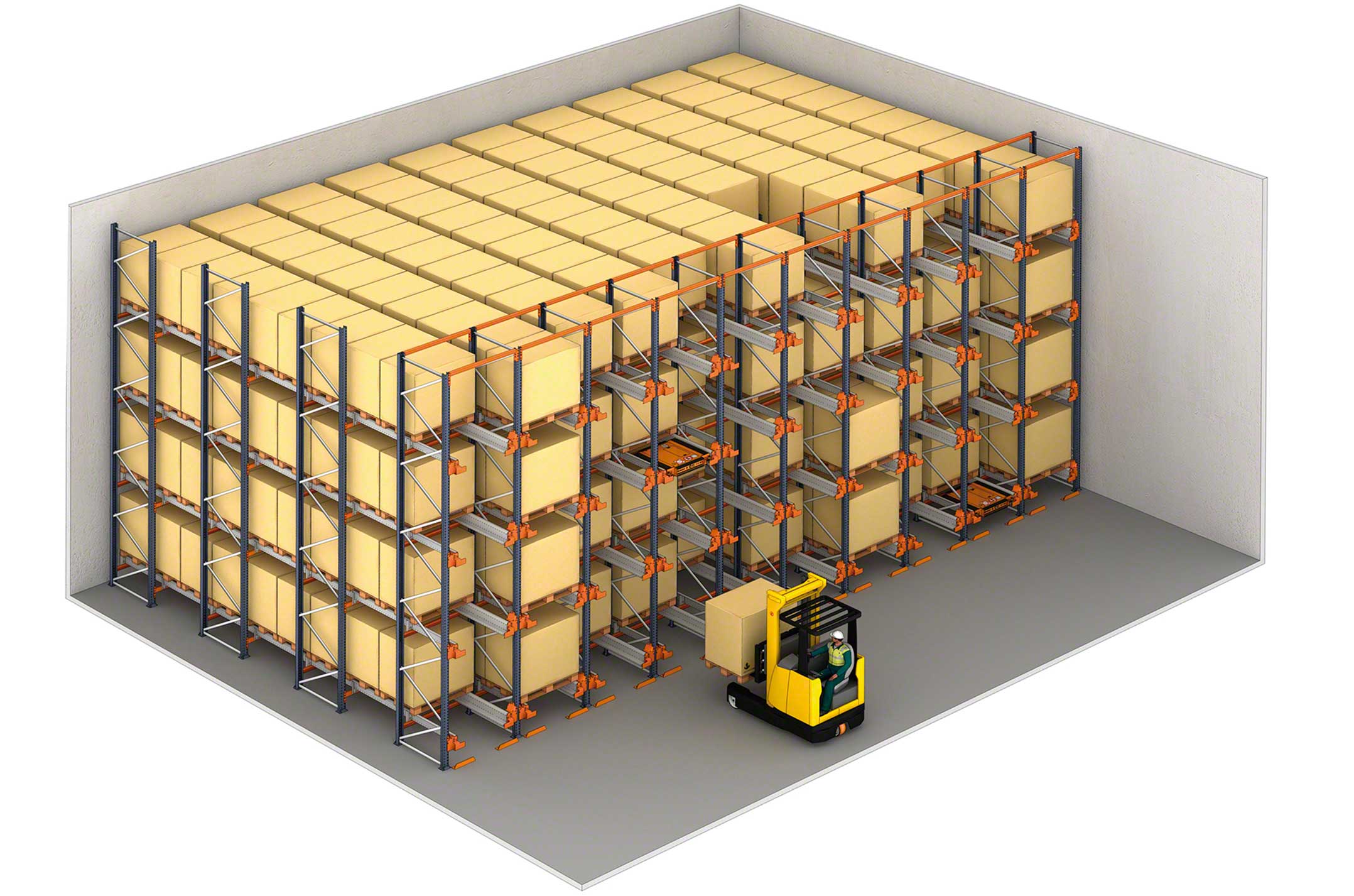 Example of a compact warehouse with Pallet Shuttle