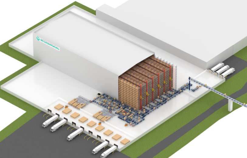 Mecalux will build a 98' high automated rack-supported warehouse for Intersurgical