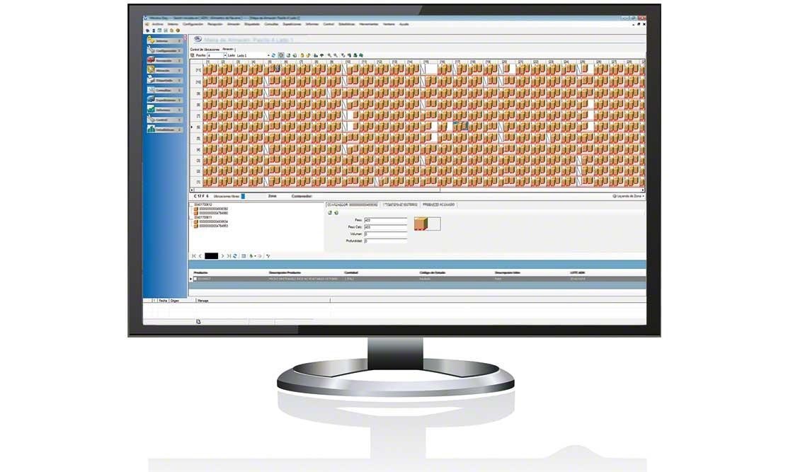 The WMS allows you to map inventory positions as part of your stock management functionality.
