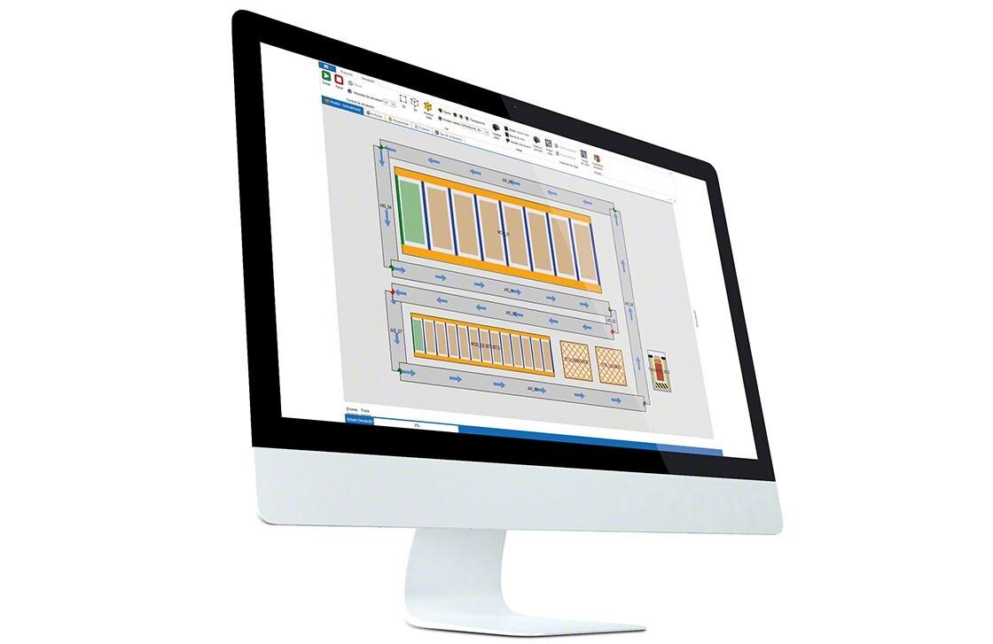 A computer where the WMS has been installed for efficient management, and thanks to which in-warehouse KPIs can be measured.