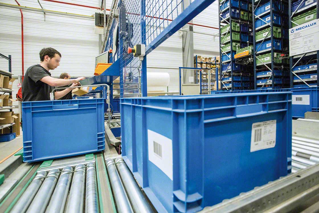 The WMS assists with the relabeling of e-commerce returns and assigns them new locations