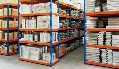Boltless Shelving Rivet Shelving Interlake Mecalux 