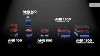 Range of autonomous mobile robots by Mecalux