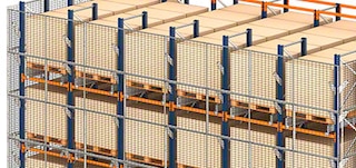 Safety mesh prevents loads from falling