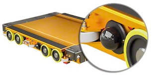 The 3D shuttle’s antenna allows the shuttle vehicles to receive instructions sent by the system’s software