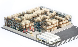 The 3D Automated Pallet Shuttle expedites operations in warehouses with high-turnover products
