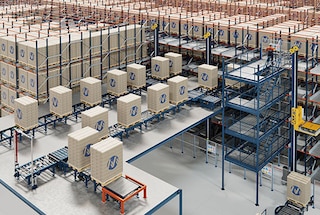 The 4-Way Pallet Shuttle speeds up load management in high-turnover warehouses