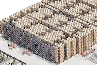 The Four-Way Pallet Shuttle is ideal for businesses that require mass-scale pallet storage