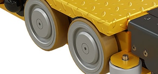 The 4-Way shuttle is equipped with 8 channel running wheels