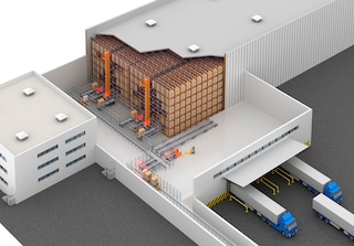 The mixture of automated systems with a clad-rack structure optimizes the capacity of a storage facility