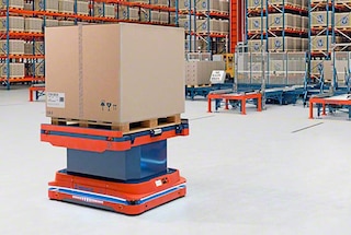 The AMR robots navigate the facility independently using virtual maps