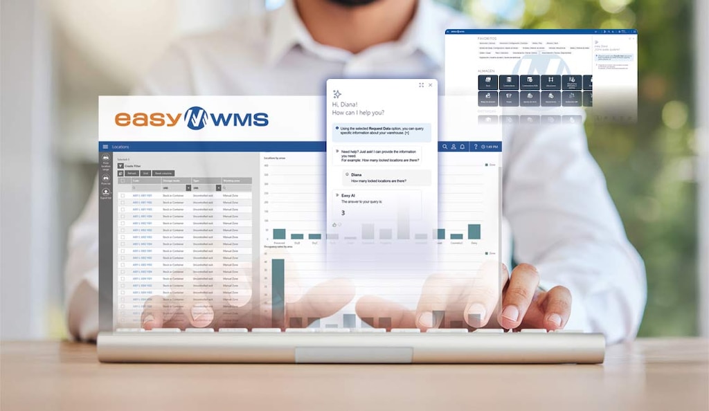 The Easy WMS warehouse management system utilizes generative AI
