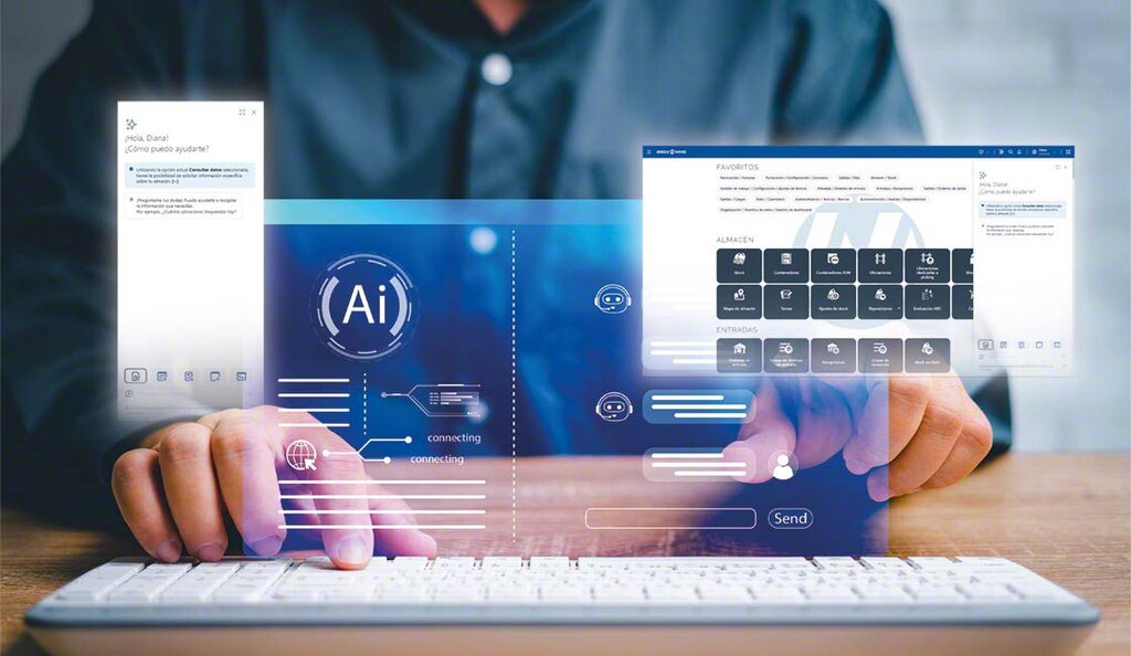 Interlake Mecalux’s Easy AI enables users to interact through a chat that interprets and answers complex queries