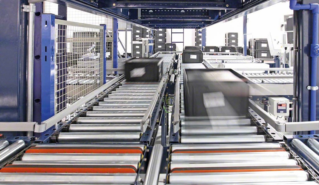 Logistics automation enables just-in-time manufacturing by ensuring components are delivered on schedule
