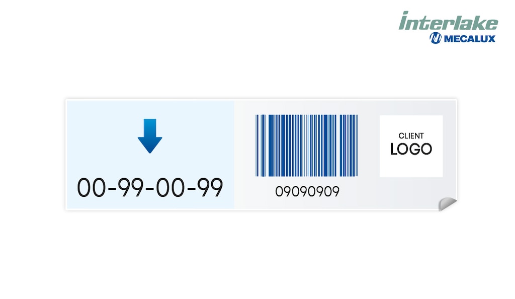 Rack labels for pallet storage systems are usually placed horizontally on the beams