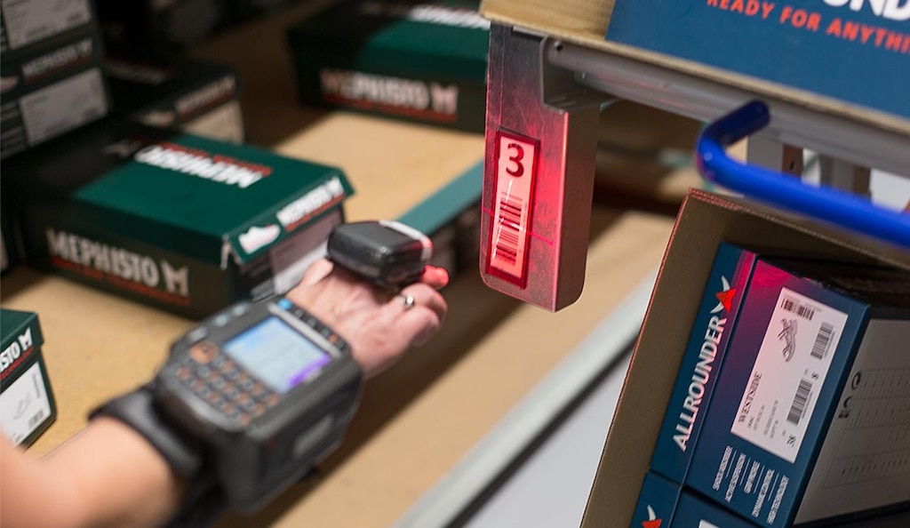 Ring scanners can connect to a warehouse management system