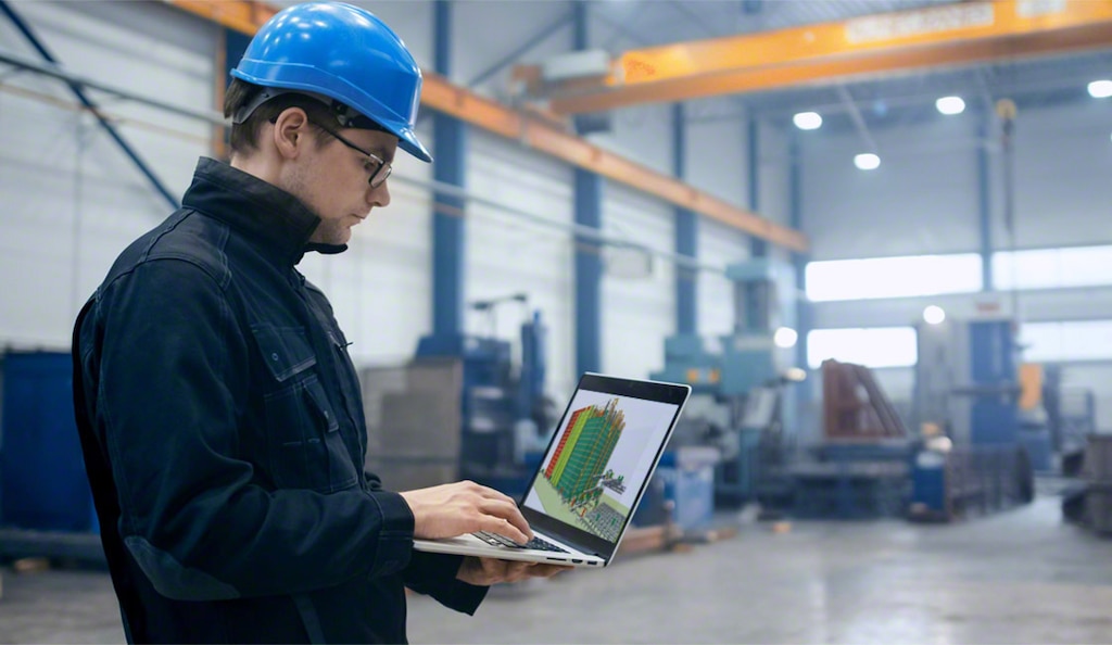 A SCADA system serves as the control hub for an industrial or logistics facility