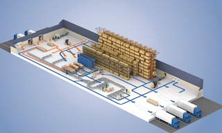 A spaghetti chart is used to represent manufacturing or distribution processes