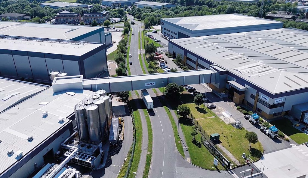A central warehouse consolidates products from one or more manufacturing plants