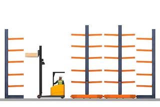 Mobile cantilever rack expands storage capacity