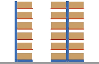 Depending on the number of sides enabled for storage, cantilever racks can be single- or double-sided