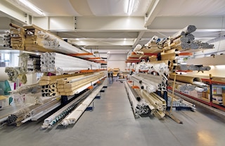 Low-bay cantilever racking is suitable for smaller warehouses